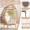 Acekool Oversized Egg Chair with 5 Cushions, Wicker Outdoor Lounger for Patio, Backyard, Balcony & Indoor Living Spaces - 4 of 4