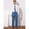 INSPIRE CHIC Men's Plaid Casual Regular Fit Flat Front Stretch Dress Pants - 3 of 4