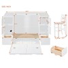 NicBex Twin Size Murphy Bed Wooden Bed Frame Morden Hideaway Wall Bed with 4 Cabinets, 2 Drawers and USB Ports for BedRoom - 2 of 4