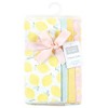 Hudson Baby Girls Cotton Poly Flannel Burp Cloths 8-Pack, Lemon Daisy, One Size - 2 of 4