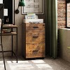 GALAXHERO  3 Drawer Rolling File Cabinet with Lock, Wood Filing Cabinet fits Letter / A4 Size for Home Office - 3 of 4