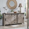 SinCiDo Farmhouse 60"Dressing Table with Sliding Barn Door and 4 Drawers,Drawer Cabinet Living Room,Bedroom,Coffee Bar - 2 of 4