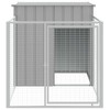 vidaXL Dog House Light grey Galvanized steel 43.3 x 79.1 x 43.3 in - 3 of 4