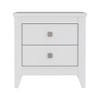 Vynxaria Amara 2-Drawer Nightstand - Side/End Table, Smooth Sliders, Four Wooden Legs, Compact Design - 3 of 4