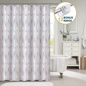 LunaLulinlk Shower Curtain with Hooks – Heavy-Duty Mold/Mildew-Resistant - 1 of 4