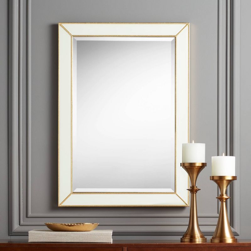 Uttermost Roseau Glossy Gold Leaf 24" x 34" Rectangular Wall Mirror, 2 of 10