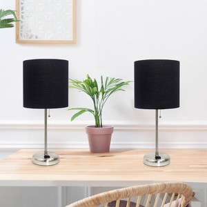 Creekwood Home Contemporary Bedside Table Lamp with Power Outlet - 1 of 4