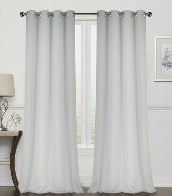GoodGram 2 Pack Hotel Thermal Grommet 100% Blackout Window Curtain Panels