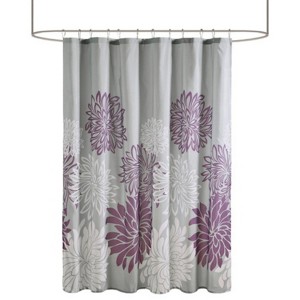 LunaLulinlk Printed Floral Shower Curtain - 1 of 4