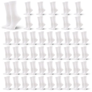 GENTLEAGU Women's Viscose Bamboo Dress Socks - Thin, Lightweight & Elastic, Casual Adult Family Bulk Pack, 50 Pairs - 1 of 4