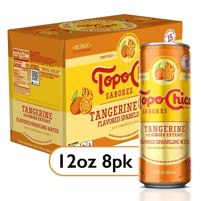 Topo Chico Sabores Tangerine Ginger Sparkling Water - 8pk/12 fl oz Cans