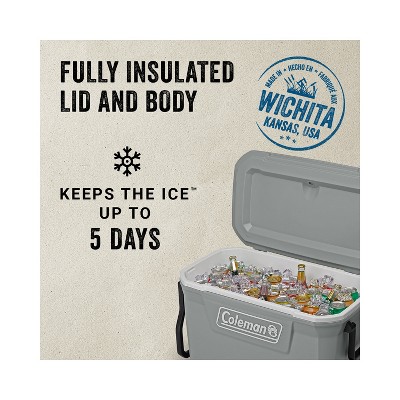 Rock Gray 62qt Wheeled Insulated Cooler with Cup Holders