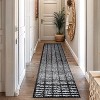 World Rug Gallery Bohemian Stripe Lines Shag Rug – White – Easy to Clean, Medium Pile – Perfect for Living Room, Bedroom, or Entryway - 2 of 4