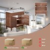 ROOMTEC 24 in. Bathroom Vanity with Ceramic Sink, Mid-Century Cabinet with 2 Soft-Close Doors, Freestanding, Wood Grain Laminate, Walnut - 2 of 4