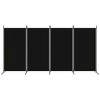 vidaXL 4-Panel Room Divider Black 136.2"x70.9" Fabric - 3 of 4