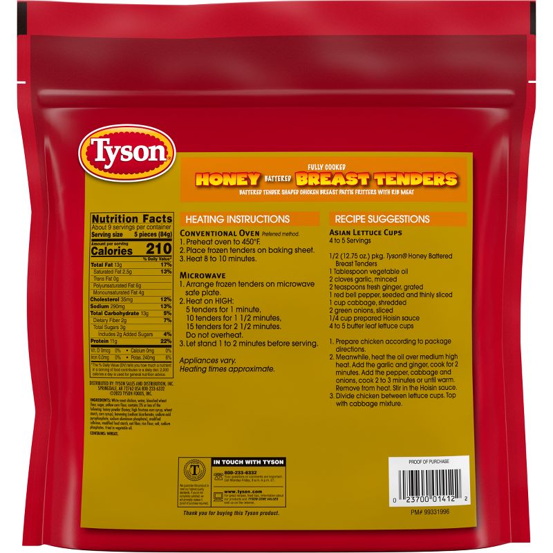 Tyson Honey Battered Breast Tenders - Frozen - 25.5oz, 2 of 8