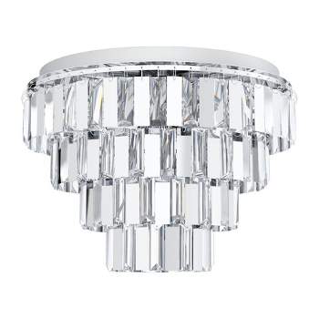 20" 4-Tier Erseka Chandelier with Clear Crystals Chrome Finish - EGLO