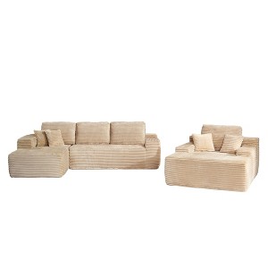 XIZZI Modular Sectional Sofa Couch, L/U-Shape Upholstered Couch, Modern Minimalist Couches for Living Room, Free Combination Deep Seat Corner Couch - 1 of 4