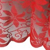 Juvale 72 Inch Round Tablecloth, Red Lace Christmas Tablecloth with Poinsettia Design for Holiday Decorations, Dining Room - 4 of 4