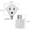 Itopfox 4 Pack ETL Listed Grounding Outlet Adapter, 3-2 Prong Adapter Converter, Fireproof 392℉ Resistant Heavy Duty Wall for Household Appliances - 3 of 4