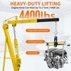2-Ton Folding Engine Hoist 4400 Lb Capacity Hydraulic Shop Crane W/ Telescoping Boom 6 Wheels for Automotive Repair - 2 of 4