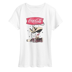 Women's - Coca-cola - Coca Cola Cowboy Short Sleeve Graphic T-Shirt - 1 of 4