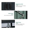 Garbage Can Storage Shed, Stores 3 Trash Cans,Outdoor Garbage Bin Storage Shed Galvanized Steel Outdoor Storage Shed, with Padlock Doors Storage Shed - 4 of 4