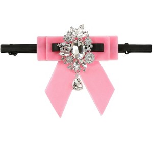 INSPIRE CHIC Women's All-match Fashion Performance Adjustable Diamond-encrusted Brooch Neck Tie - 1 of 4