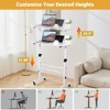 Mobile Standing Desk Adjustable Height, Small Standing Desk with Wheels, Portable Laptop Table, Standing Computer Desk Adjust Height for Home Office - 4 of 4