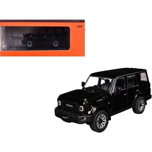 Toyota Land Cruiser (J76) RHD (Right Hand Drive) Black 1/64 Diecast Model Car by GCD - 1 of 3