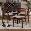 Set of 4 Devlin Upholstered Wood Dining Chairs - Baxton Studio - 4 of 4