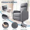 Recliner Chair for Adults, PU Leather Reclining Sofa with Side Pocket, Tall Back & Wide Padded Arms - Home Theater Living Room Seat - 4 of 4