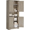 70 Inch Tall Kitchen Pantry Cabinet, Freestanding Storage Cabinet with 4 Doors and Adjustable Shelves, Utility Hutch Cupboard - 2 of 4
