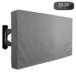 Outdoor TV Cover for Patio – Universal Weatherproof Television Protector – Fits Most TV Mounts & Brackets – Waterproof & Dustproof - Grey - 1 of 4