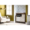 Yodi Changing Table with Drawers - Natural Walnut and Pure White - South Shore - 3 of 4