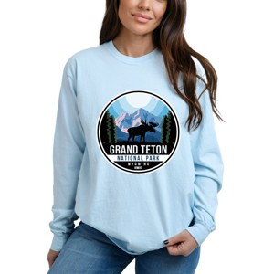 Simply Sage Market Grand Teton National Park Badge Garment Dyed Long Sleeve - 1 of 4