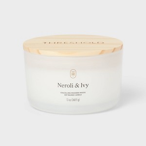 3-Wick Milky Glass Wooden Wick Lolo Neroli and Ivy Jar Candle 13oz - Threshold™ - 1 of 3