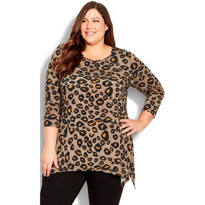 Women's Plus Size Cosmic Print Tunic - Animal | Evans : Target