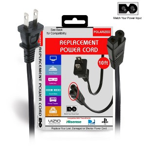 Xtreme 10-ft Replacement Polarized Power Cord, Works with VIZIO, Hisense TVs, and Comcast - 1 of 4