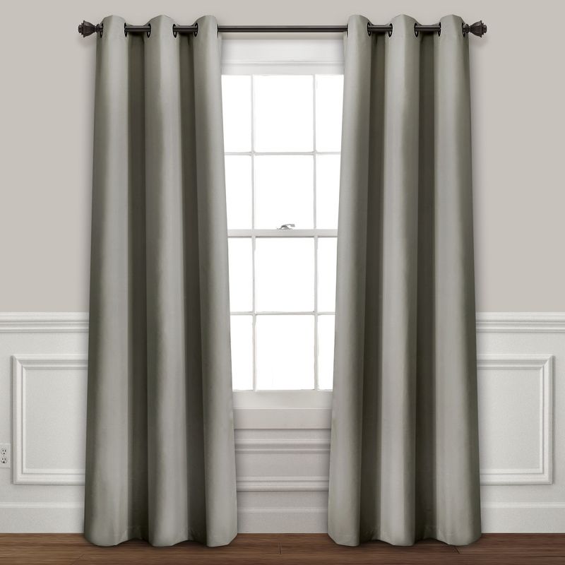 Set of 2 Absolute Blackout Window Curtain Panels - Lush Décor, 1 of 11