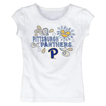 NCAA Pitt Panthers Toddler Girls' White T-Shirt