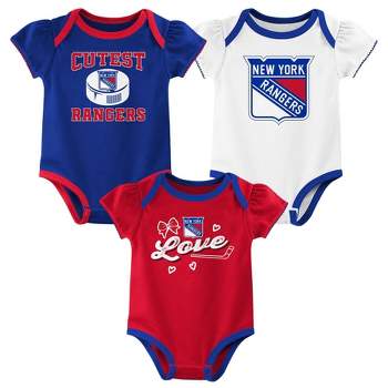NHL New York Rangers Infant Girls' 3pk Bodysuit