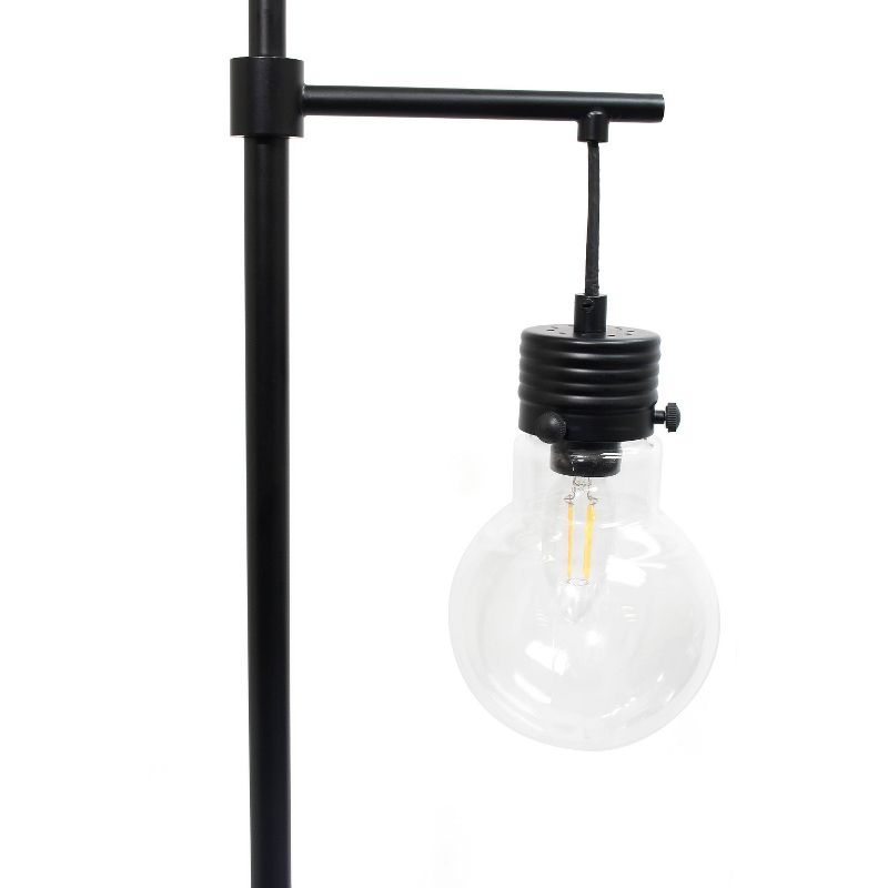 Beacon Floor Lamp with Glass Shade Black - Lalia Home, 5 of 8