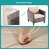 Sonkuki Outdoor 2 PCS Patio Rattan Furniture Set 2 Rattan Chair W/Soft Cushions - 4 of 4