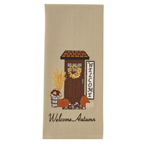 Park Designs Welcome Autumn Appliqued Dishtowel Set of 2 - 1 of 3