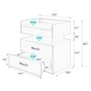 FONTOI Nightstand with 2 Drawers&Large Storage Space, Bedside Table for Bedroom, Living Room, Dining Room, Gray, 13.8"*20.7"*19.3" - 3 of 4