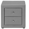 NicBex Contemporary Nightstand Upholstered Bedside Table with Metal Handles Elegant End Table for Bedroom, Living Room - 2 of 4