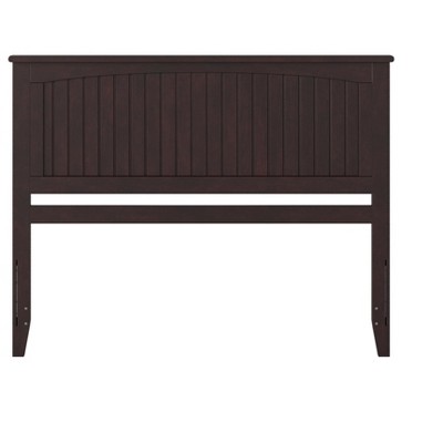 Espresso Queen Wood Headboard with Attachable Charger