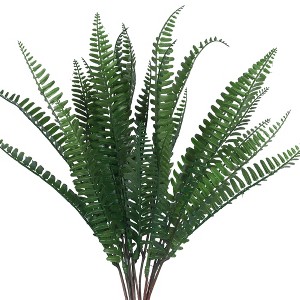Unique Bargains Artificial Plants Faux Greenery Ferns Branches for Home Garden Decor 2 Pcs - 1 of 4