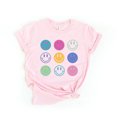 Simply Sage Market Women's Stacked Smiley Faces Short Sleeve Graphic Tee